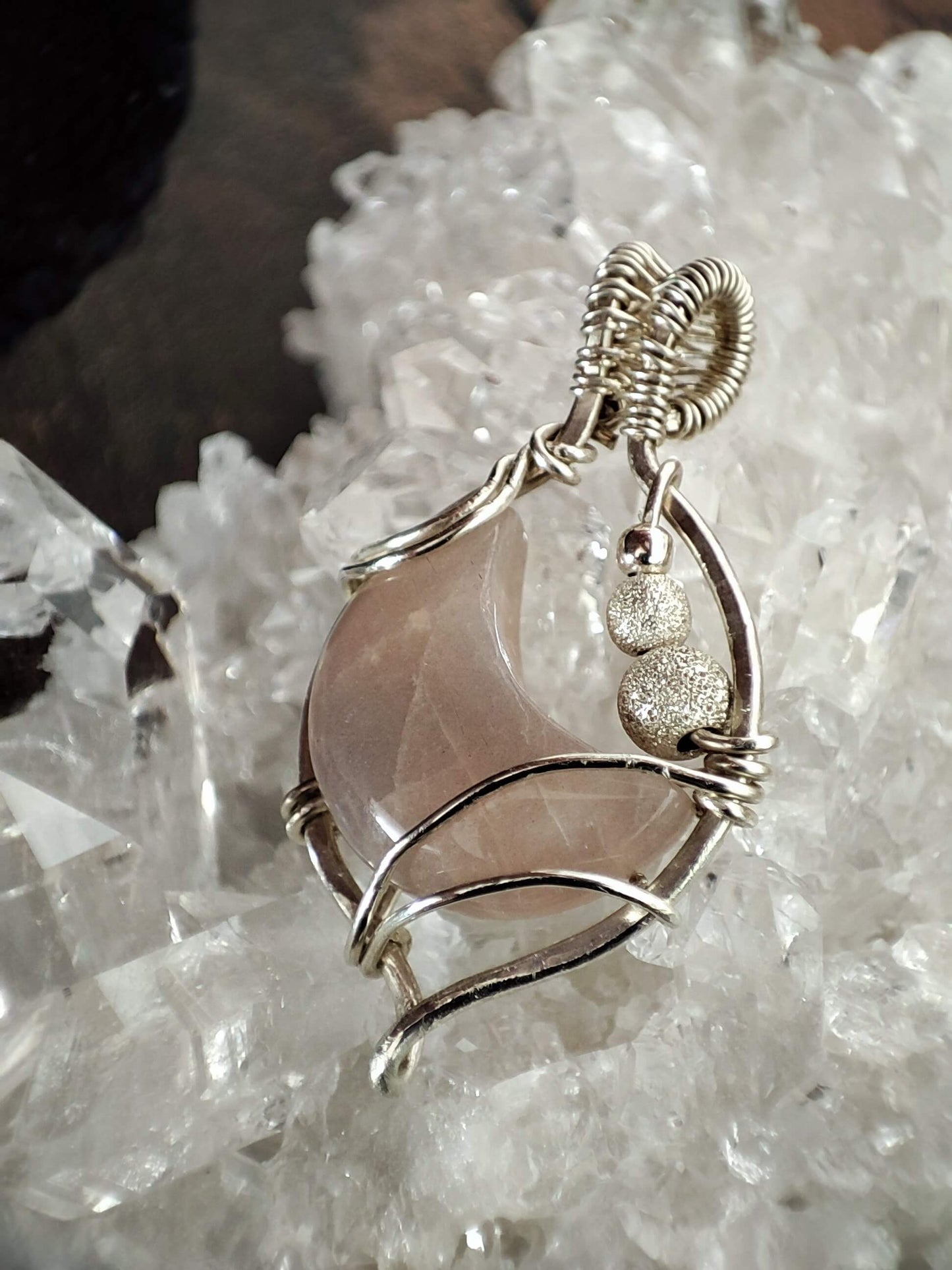 Kettenanhänger Mondstein/ Silber