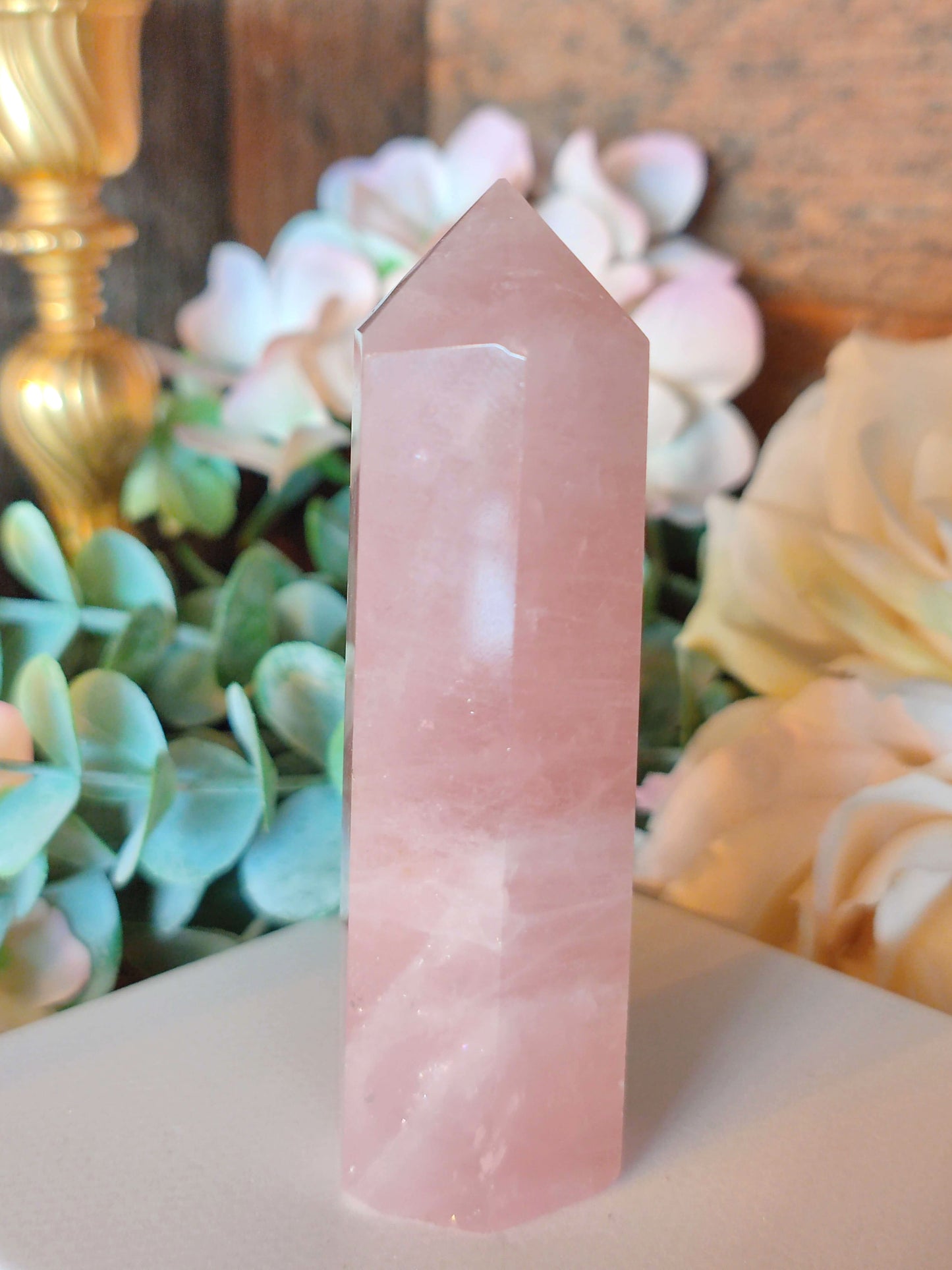 Rosenquarz Spitze RF20