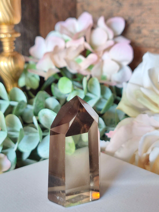 High Quality Rauchquarz Spitze RQ32, dunkel