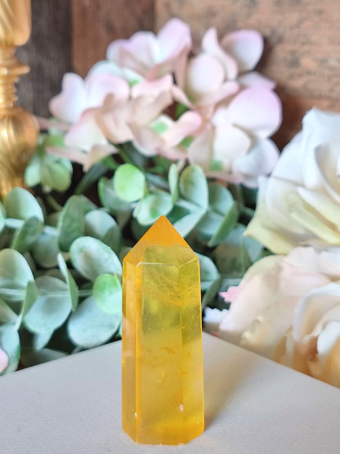 Gelber Fluorit Spitze GF10