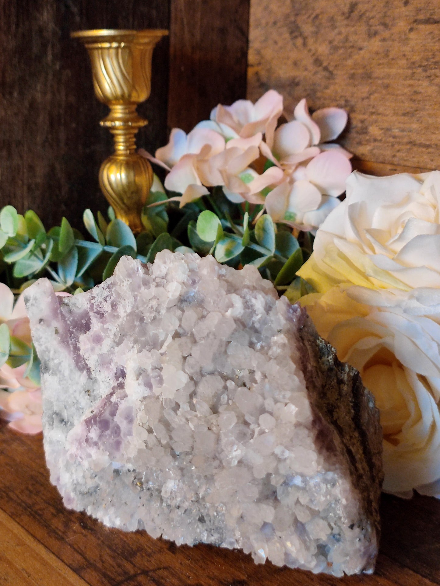 Quarz Stufe mit Amethyst QA55