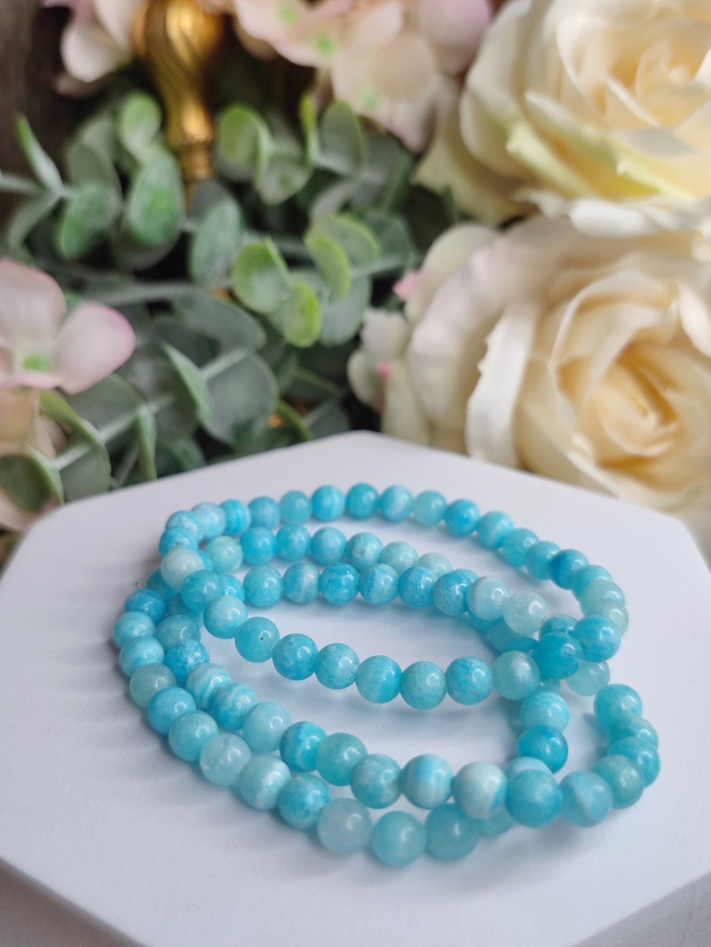 Hemimorphit Armband, 6mm