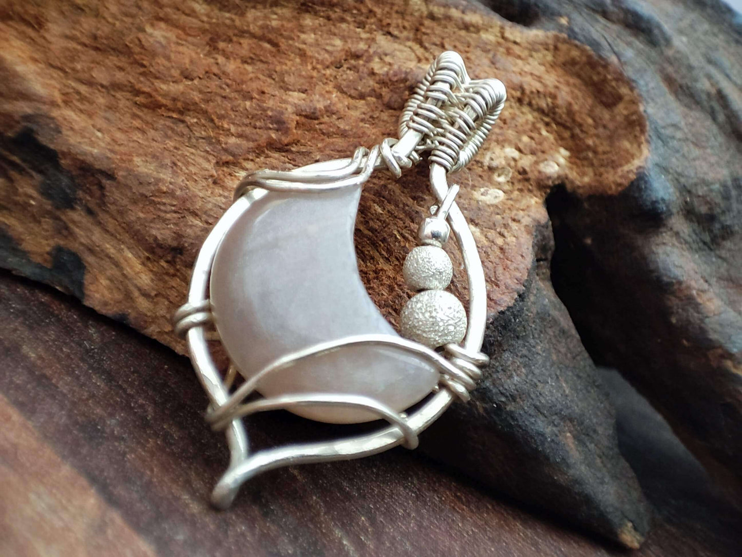 Kettenanhänger Mondstein/ Silber