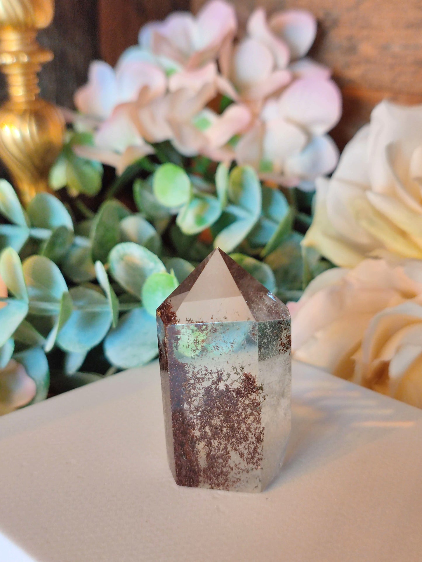 Lodolith (Gartenquarz) Spitze GQ10