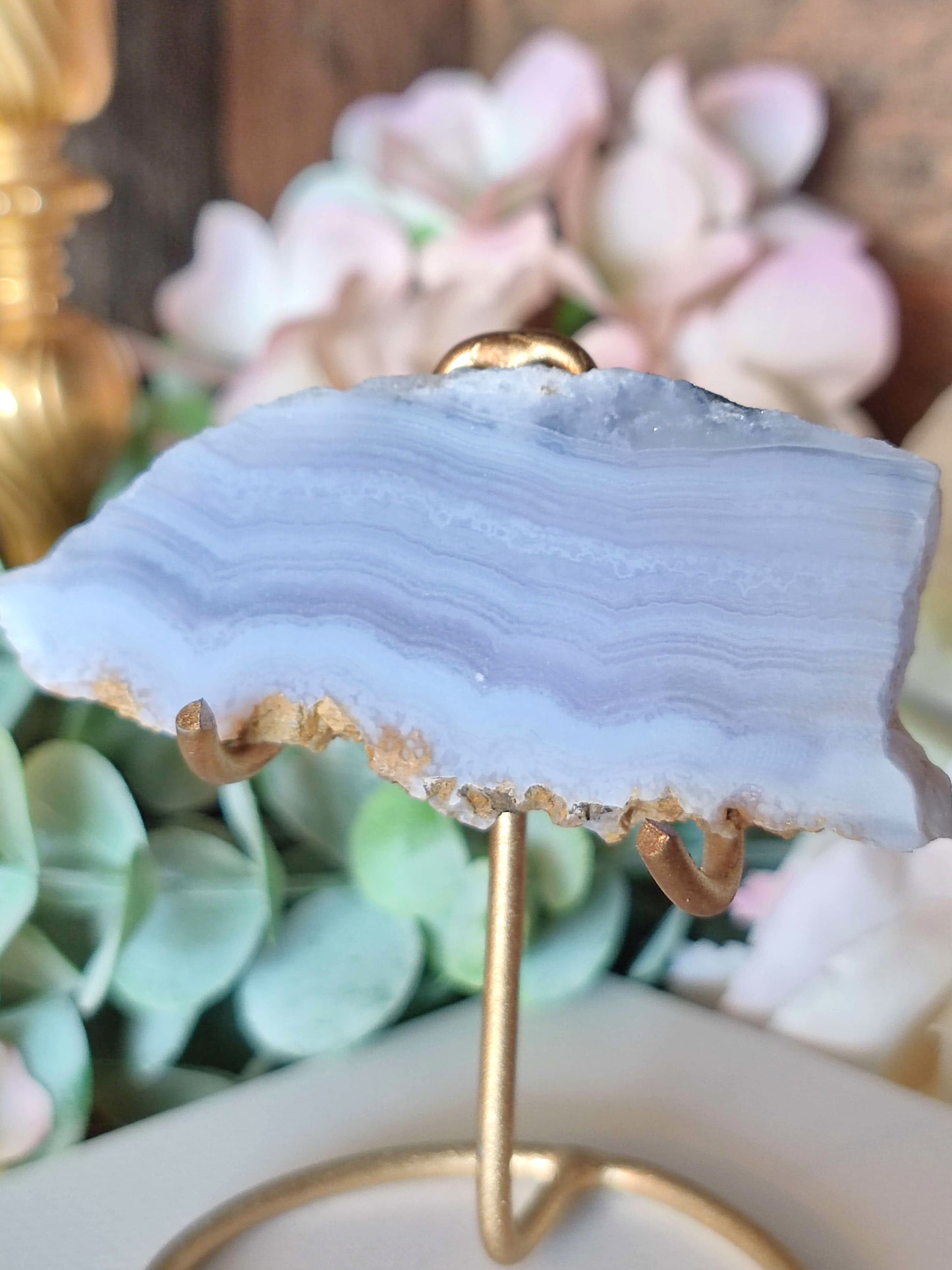 Chalcedon (Blaustreifenachat) Scheibe CH10