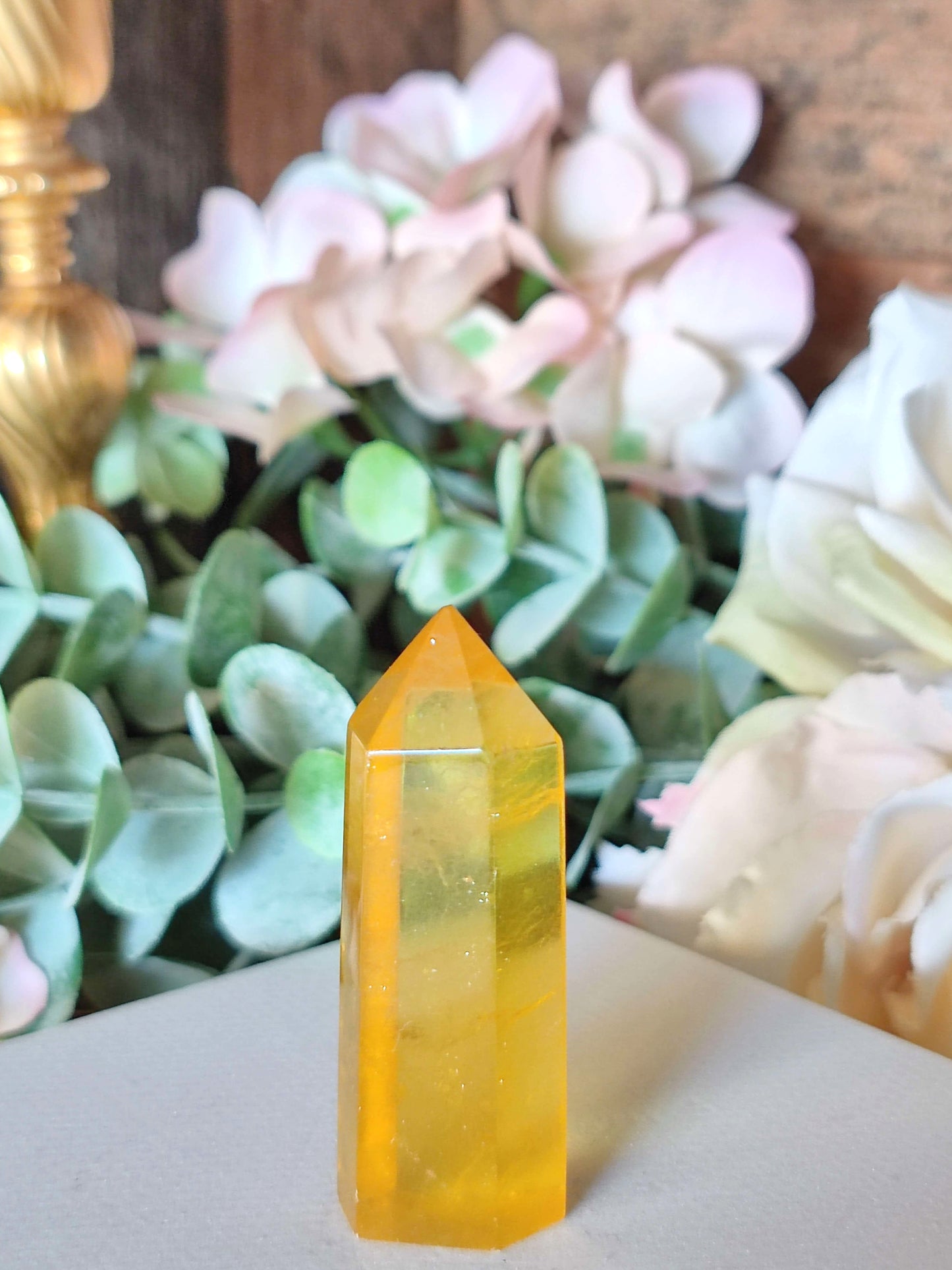 Gelber Fluorit Spitze GF10