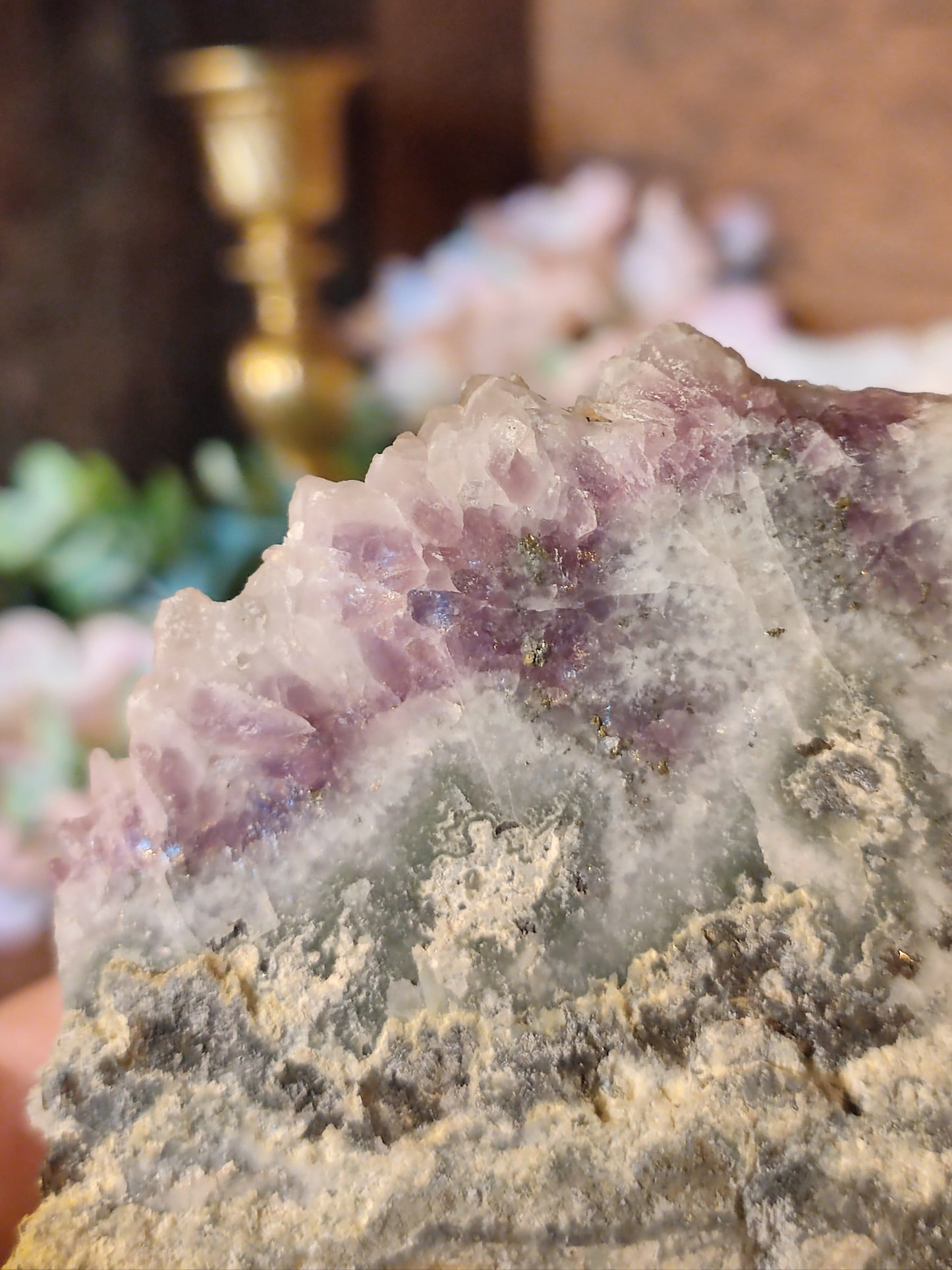 Quarz Stufe mit Amethyst QA55