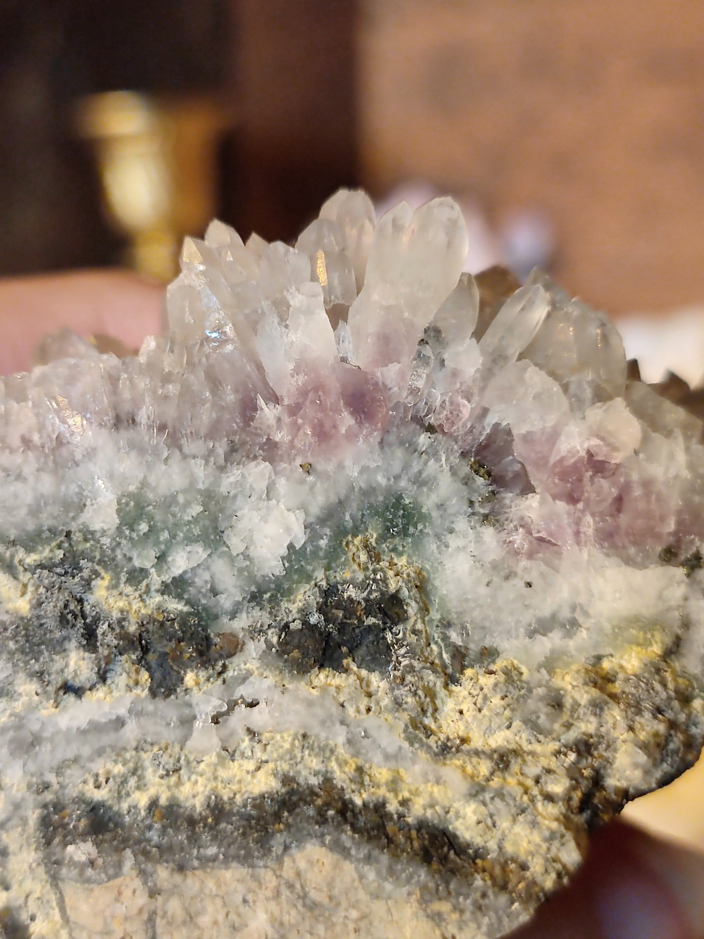 Quarz Stufe mit Amethyst QA55