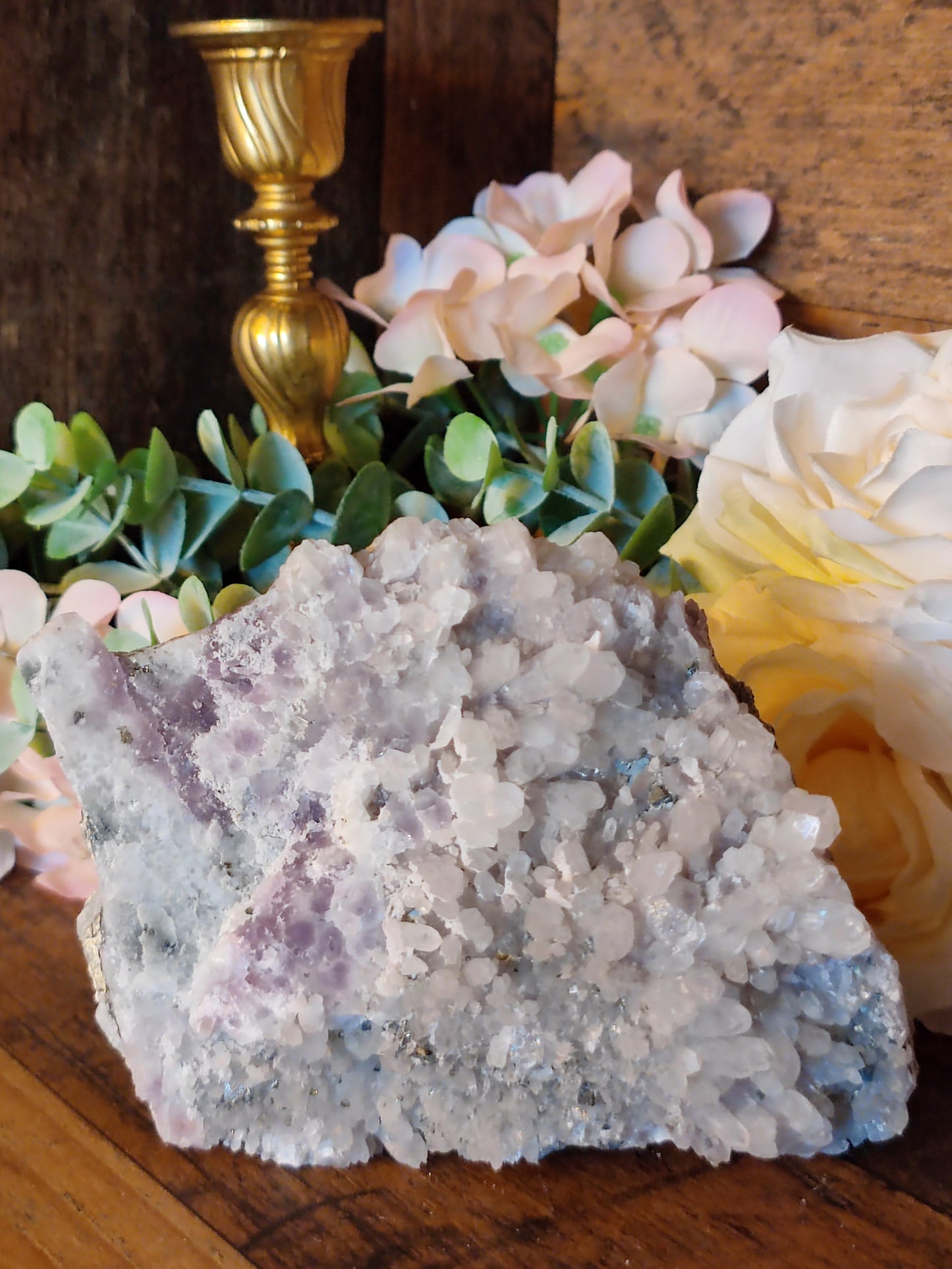 Quarz Stufe mit Amethyst QA55