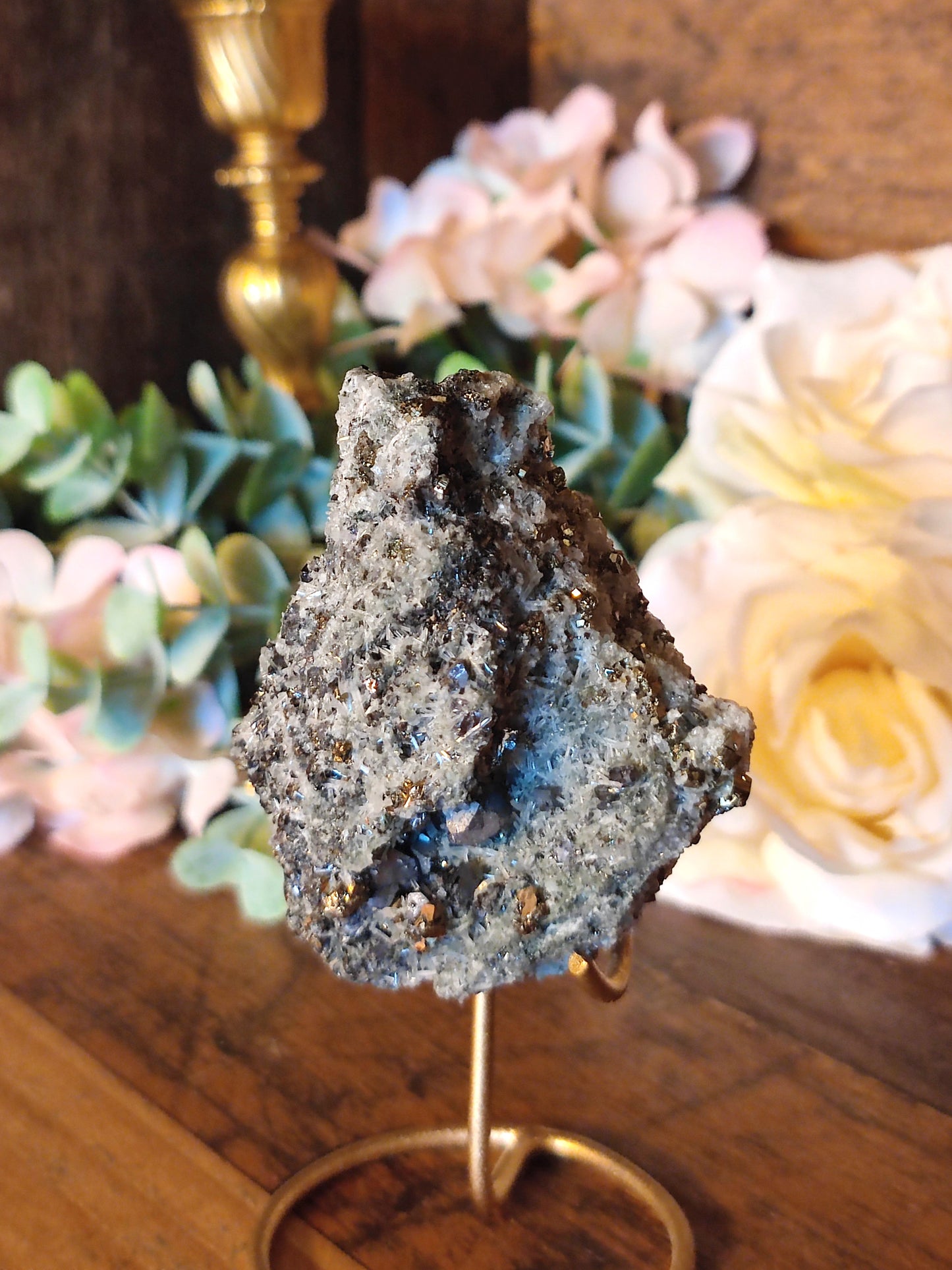 Quarz mit Galenit und Pyrit GQP25