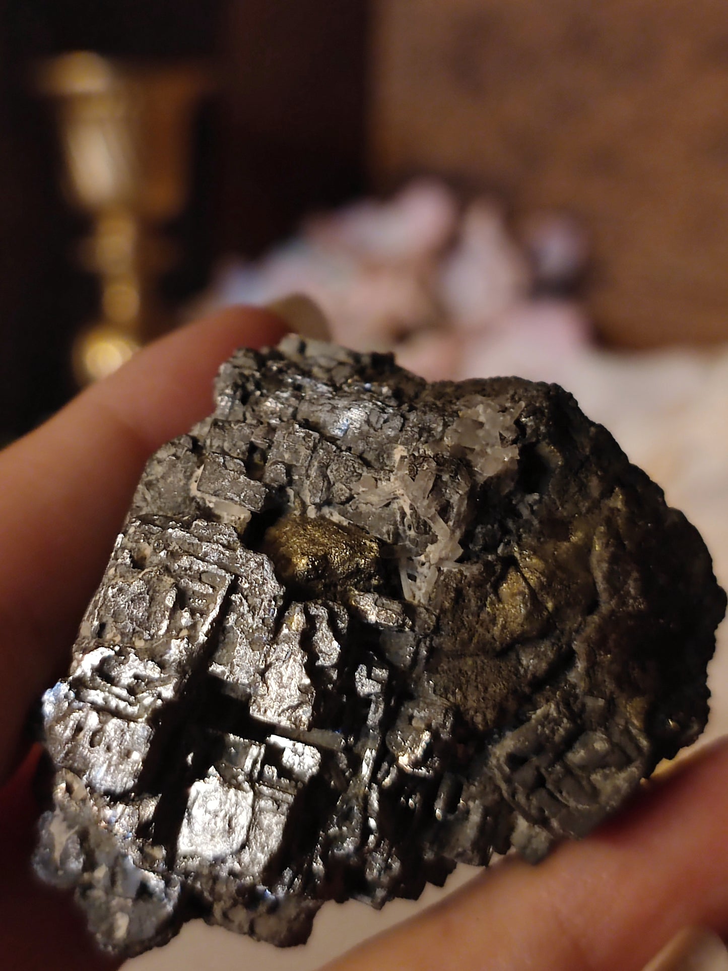 Skelettgalenit mit Chalkopyrit Stufe SKG15