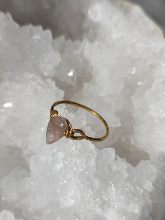 Messingring mit Turmalin