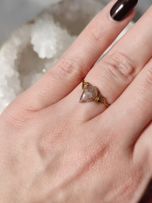 Messingring mit Turmalin