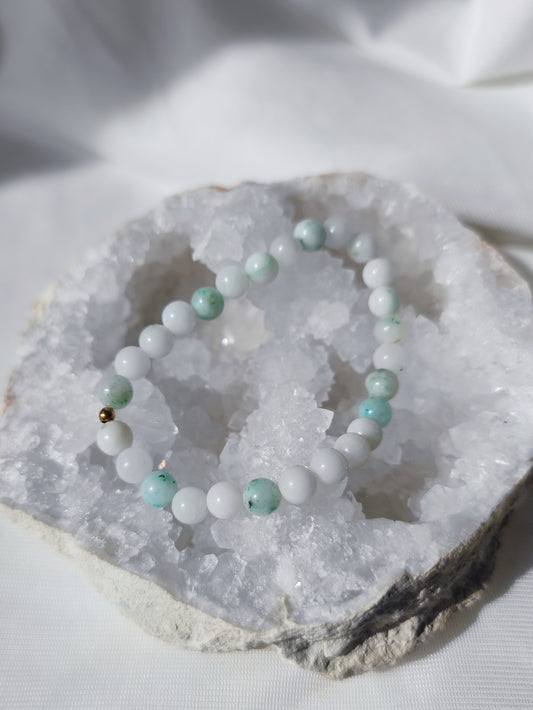 Elastisches Armband Kiwi Jaspis, 6mm