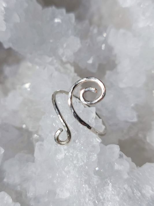 Verstellbarer Ring Versilbert