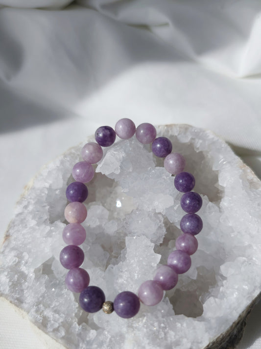 Elastisches Armband Lepidolith, 8mm